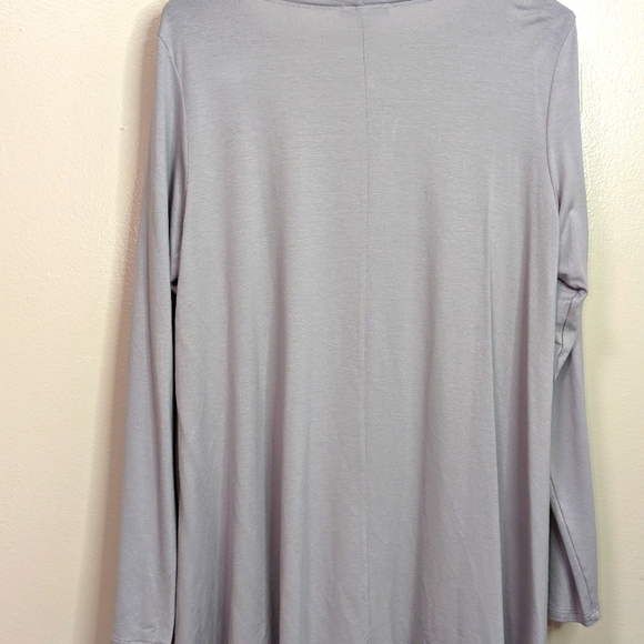 Eileen Fisher Light Weight Long Sleeve Gray Shirt Petite Pl/PG - Picture 4 of 5